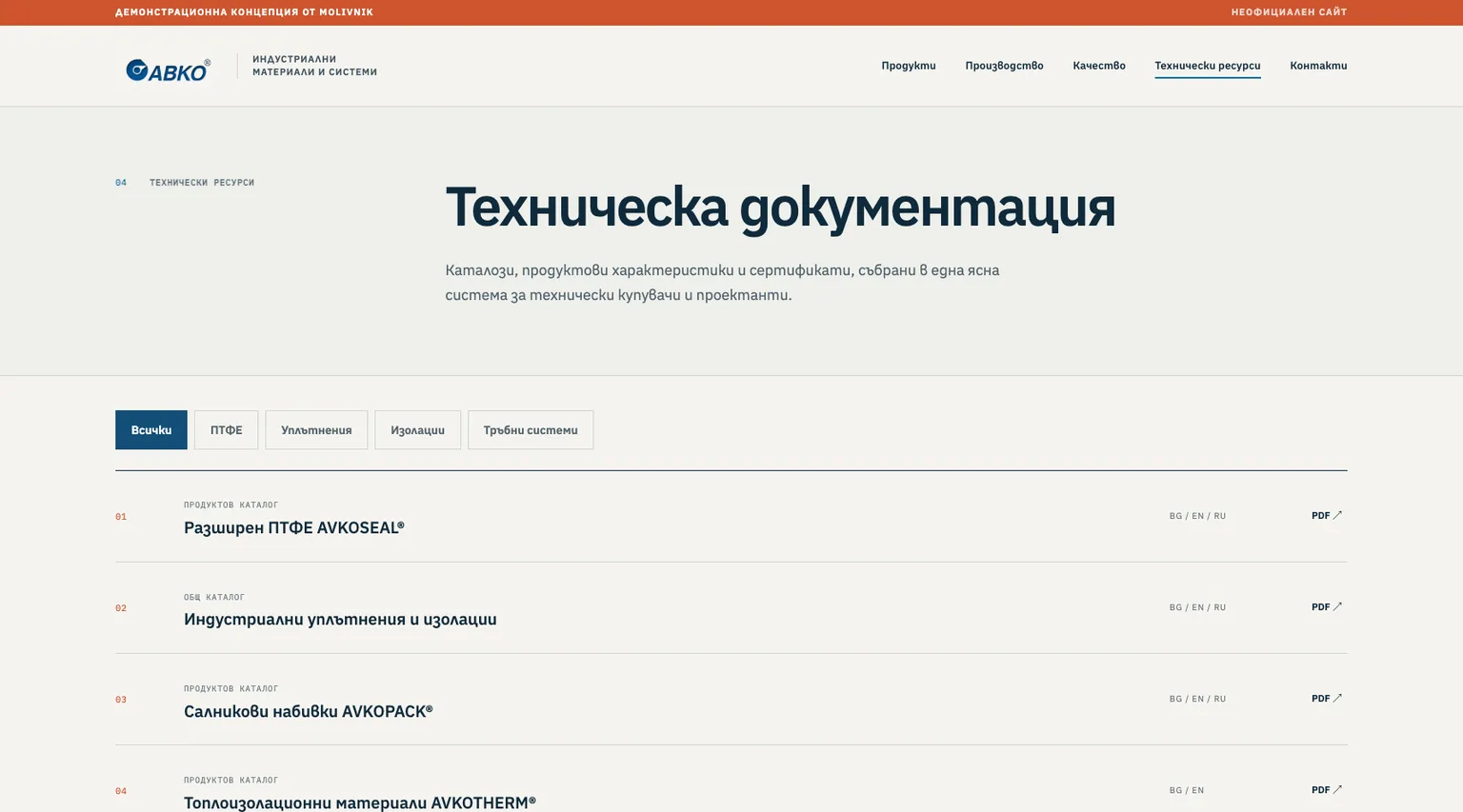 Библиотека с технически каталози и документи